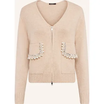 Dámský svetr Marc Aurel Dámský Svetr S Ozdobnými Korálky, béžová, 42