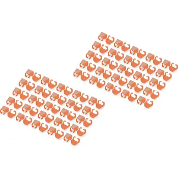 Počítačové příslušenství Barevný klip pro RJ45 konektor, oranžový, balení 100 ks.
