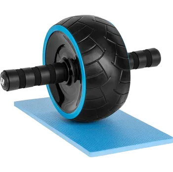 Rebel RBA-3060 Posilovací kolečko s podložkou AB Wheel AB-1, černomodré