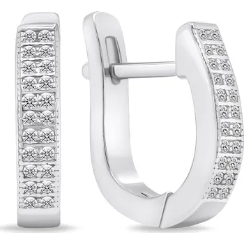 Náušnice Brilio Silver Nadčasové stříbrné náušnice se zirkony EA657W + 2 měsíce na vrácení zboží
