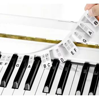 Odnímatelné silikonové popisovače názvů klaviatury - černá barva