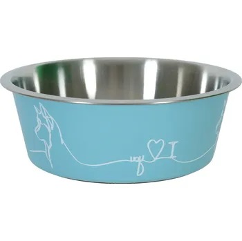 Miska pro psa Zolux S.A.S. Miska nerez pes LOVE DOG 1,2l modrá Zolux