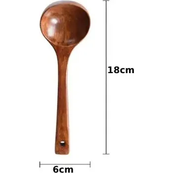 Naběračka Dřevěná naběračka na polévku | kuchyňské náčiní - 1 ks 6x18cm