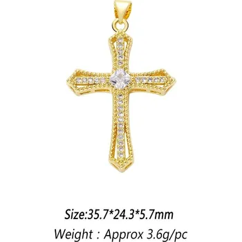 Přívěsek Přívěsek kříž se zirkony | šperk - PX2283-A