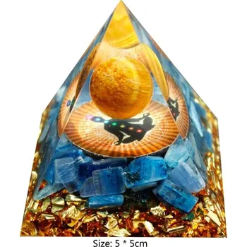 Krystalová orgonitová pyramida 5 cm | dekorace - Typ 28