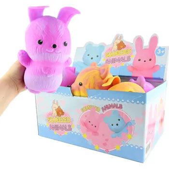 Hračka pro nejmenší Robetoy Zajíček mačkací 21cm - antistresová hračka