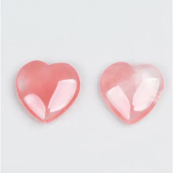 Srdcový přírodní kámen lásky | dekorace - červený