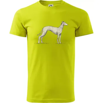 Pánské tričko Vintage Whippet - Klasické pánské triko vyšší gramáže - L ( Limetková )