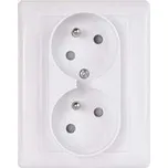 EMOS Zásuvka dvojnásobná, bílá