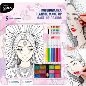 Přípravek na tvář Kreativní sada omalovánky, tabulky na make-up Kidea líčení