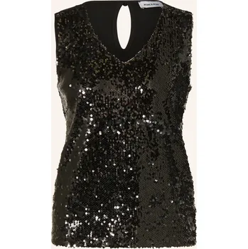Dámská halenka More & More Dámský Halenkový Top S Flitry, černá, 40