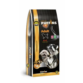 Krmivo pro psa Puffins Adult Beef 15 kg