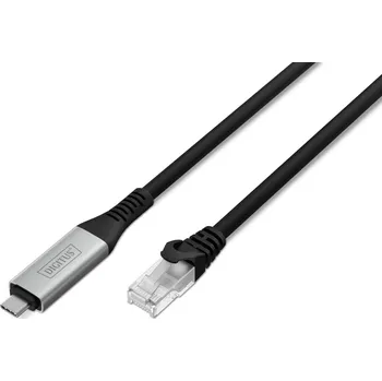 Počítačové příslušenství USB-C na RJ45 adaptér kabel Cat. 6A S/FTP, 1 Gbit/s, USB 3.2 Gen1, LSZH, 3 m