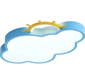 Lampička KIK KX3166 LED Stmívatelné dětské stropní svítidlo LED, 30W, modrý mráček