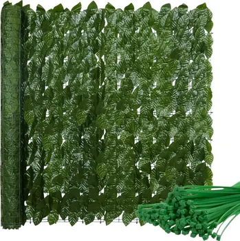 umělý živý plot Foxter 2882 Balkónová zástěna s tmavě zelenými listy 300 x 100 cm