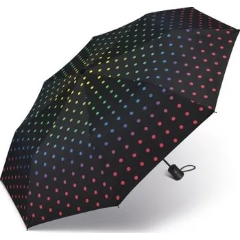 Automatický deštník malý duhové tečky Happy Rain 42278 vicebarevná