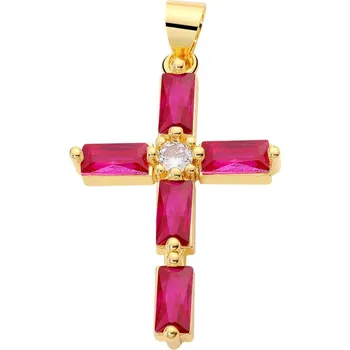 Přívěsek Přívěsek kříž se zirkony | šperk - PX2372-D