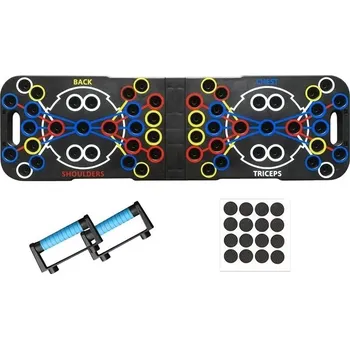 Multifunkční posilovací deska na kliky a břicho | fitness 3 ks - modrý ruční terč