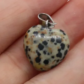 Přívěsek Přívěsek přírodní kámen srdce 16mm | šperk - Dalmatinský jaspis-496