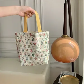 Kabelka Plátěná květinová mini kabelka | dámská taška - D h