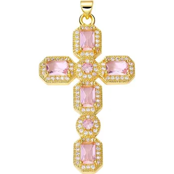 Přívěsek Přívěsek kříž se zirkony | šperk - PX2260-E