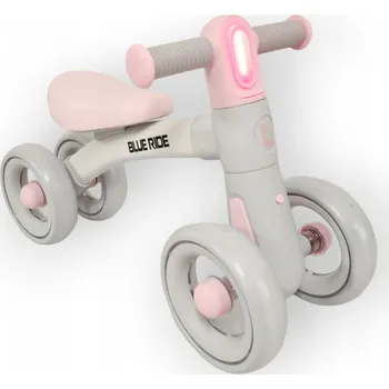 Odrážedlo Odrážedlo Ari pro jednoleté dítě, odrážedlo lampa, šedá, růžová