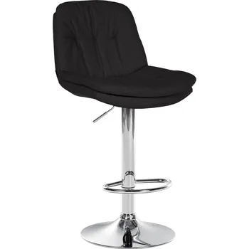 Barová židle LRCZ Látková barová židle Laurel Barva: černá, Materiál rámu: Kov matně bílý