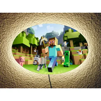 Lampička Nástěnná lampička MINECRAFT hory