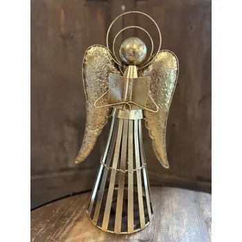 Zlatý anděl na svíčku 42 cm