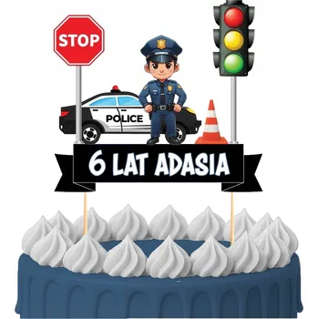 Obraz ZÁPICH DO DORTU Narozeninový Sto let POLICIE POLICISTA POSTAVY TOPPERY 4