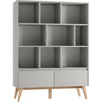regál Regál / knihovna Pinio Swing - široký, šedý