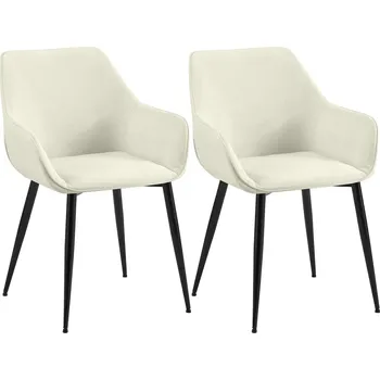 Barová židle LRCZ Sada 2 jídelních židlí Vessa Barva: černá, Materiál: Velvet