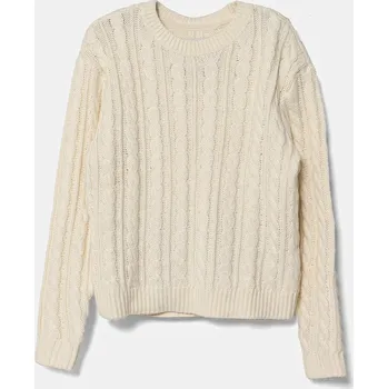 Dívčí svetr Dětský svetr Abercrombie & Fitch KI220.4018 béžová 08X, vel. 122-125