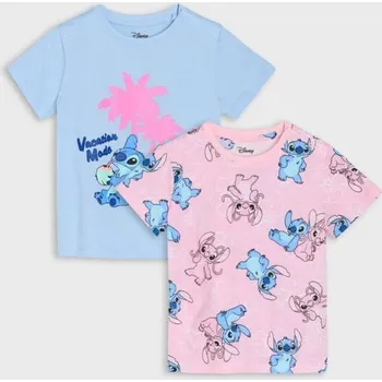 Dívčí tričko Sinsay - Sada 2 triček Stitch - modrá - 496EJ-05X - 496EJ-05X-104