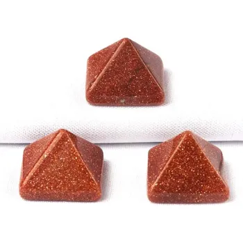 Energetická pyramida | dekorace 1 ks - Zlatý písek