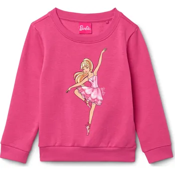 Dívčí oblečení 718788 - Tchibo - Dětská mikina »Barbie« - pro dívky - vel. 86/92 - barva: růžová/s potiskem