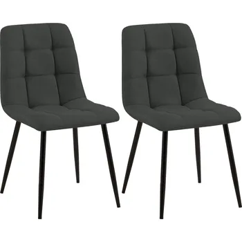 Barová židle LRCZ Sada 2 jídelních židlí Tilde Barva: krém, Materiál: Velvet