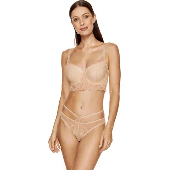 Podprsenka Dámská podprsenka GORTEKS Charlize lace padded bra BEIGE 85E
