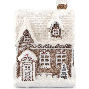 Vánoční dekorace Vánoční domeček imitace perníku Varianta: hnědá přírodní, Balení: 1 ks