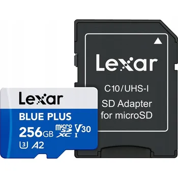 Paměťová karta MicroSD karta Lexar Blue Plus MicroSDXC 256GB 256 GB