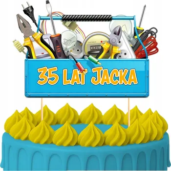 Obraz ZÁPICH DO DORTU K narozeninám Sto Let ELEKTRIKÁŘ STAVBAŘ ŘEMESLNÍK Postavičky OZDOBY