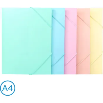 Desky na spisy s gumou A4, 3 klopy pastel Tyrkysový