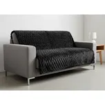 Přehoz na sedačku - pohovku FLANELA černá 170x210 cm, 200x220 cm Mybesthome Rozměr: 170x210 cm