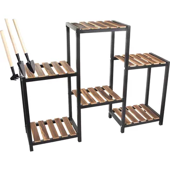 Stojan na květiny Verk 27401 Stojan na květiny, 6 polic, 74 x 96 cm, hnědý