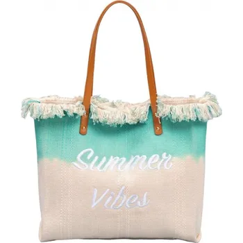 Sportovní taška eCa TP14ZIE Dámská plážová taška Edgge 45 x 40 x 14 cm, bílo-zelená