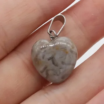 Přívěsek Přívěsek přírodní kámen srdce 16mm | šperk - Mai Fan Stone