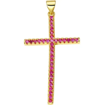 Přívěsek Přívěsek kříž se zirkony | šperk - PX2262-E