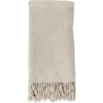 Šála Pashmii Velká 100% kašmírová šála SLONOVÁ KOST bílá, s třásněmi