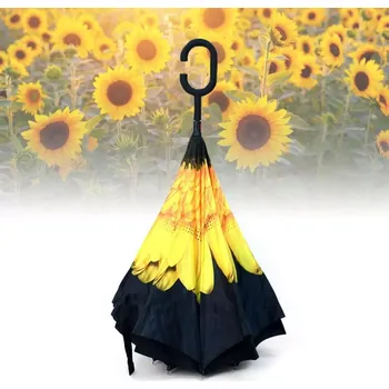 Dámské holínky Pevný deštník obrácený s rukojejí slunečnice
