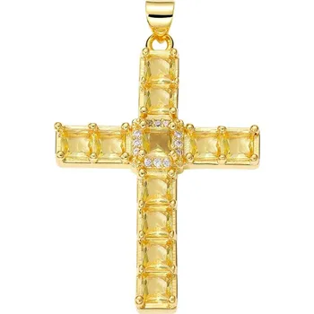 Přívěsek Přívěsek kříž se zirkony | šperk - PX2255-H